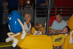the blue m+m makes a run for it