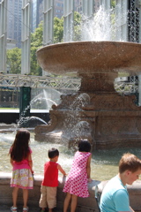 bea, rosie and ev at bryant park
